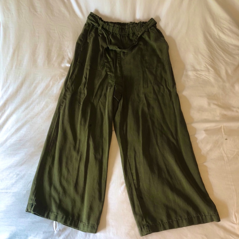 Army Green Flowy Pants
